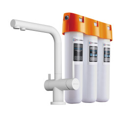 Смеситель для кухни Omoikiri Nagano-WH-P+Pure drop Lite 4054.8028P с фильтром