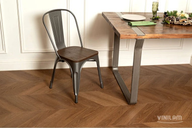 Виниловый ламинат Vinilam Parquet Chevron Glue Плезир