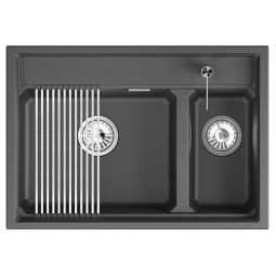 Кухонная мойка Granula Kitchen Space 73х51 KS-7302i шварц