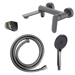 Смеситель для ванны Azario Alanti AZ-K3032GR серый графит