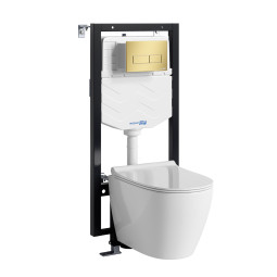 Унитаз с инсталляцией WasserKRAFT Vils 56TLT.010.ME.MG03.H002