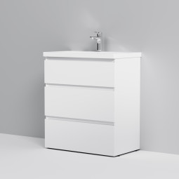 Тумба с раковиной Am.Pm Gem S 75 белый глянец