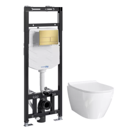 Унитаз с инсталляцией WasserKRAFT Alme 15TLT.010.ME.MG04.H002