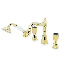 Смеситель для ванны Boheme Royal Cristal 395-Royal/CRST black