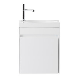 Тумба с раковиной BelBagno Pietra Mini-460-1A-SO-BL-R Bianco Lucido