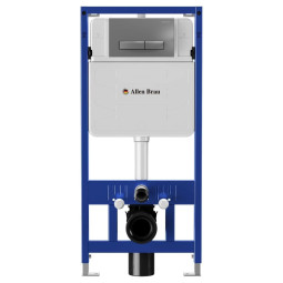 Инсталляция для унитаза Allen Brau Pneumatic 9.11100.20 с кнопкой 9.20003.MG сатин