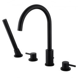 Смеситель для ванны Abber Wasser Kreis AF8113B черный матовый