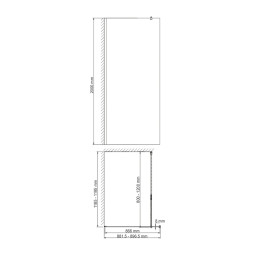 Душевая перегородка WasserKRAFT Rur 30W 200х90 30W39PG