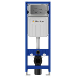 Инсталляция для унитаза Allen Brau Pneumatic Slim 9.11102.20 с кнопкой 9.20007.GR графит