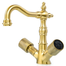Смеситель для раковины Boheme Royal Cristal 312-Royal/CRST black