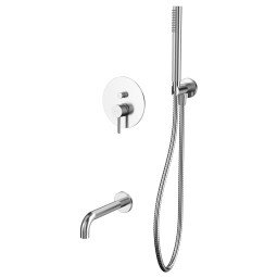 Смеситель для ванны Whitecross Y brushed nickel YSET06NIB никель