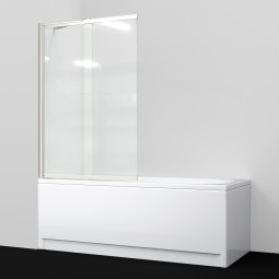 Шторка для ванны WasserKRAFT Tauber 140х80 64S02-80WS никель
