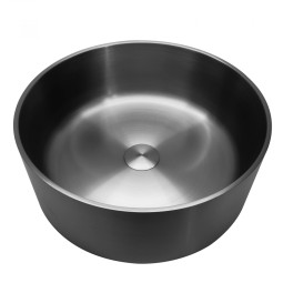 Раковина Abber Wasser Kreis 39,6x39,6 AF2407GM оружейная сталь