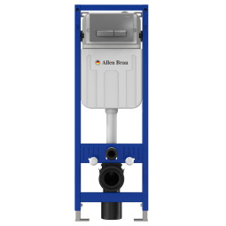 Инсталляция для унитаза Allen Brau Pneumatic Slim 9.11102.20 с кнопкой 9.20003.MG сатин