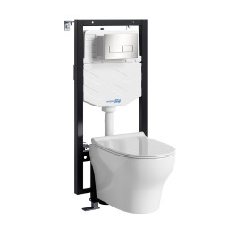Унитаз с инсталляцией WasserKRAFT Vils 56TLT.010.ME.BN03.H001