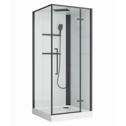 Душевая кабина BelBagno Uno 90х90 UNO-CAB-A-1-90-C-NERO-Bi-TOP-R