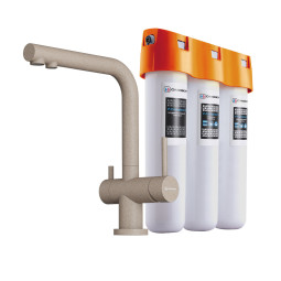 Смеситель для кухни Omoikiri Nagano-SA-P+Pure drop Lite 4055.8028P с фильтром