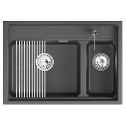 Кухонная мойка Granula Kitchen Space 73х51 KS-7302i чёрный