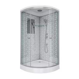 Душевая кабина Niagara Luxe 90х90 7701W серебро