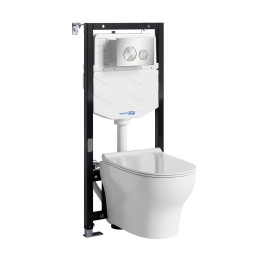 Унитаз с инсталляцией WasserKRAFT Aller 10TLT.010.ME.BN02.H001