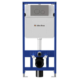 Инсталляция для унитаза Allen Brau Pneumatic 9.11100.20 с кнопкой 9.20A01.PGM платина