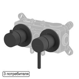 Смеситель для ванны Whitecross Y black Y1243BL