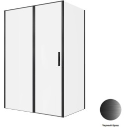 Душевой уголок Allen Brau Priority 140x90 3.31036.BBA + 3.31045.BBA черный браш