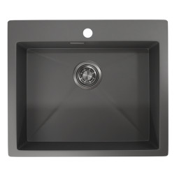 Кухонная мойка Granula GR-5951 59х51 графит матовый