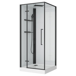 Душевая кабина BelBagno Uno 90х90 UNO-CAB-A-1-90-C-NERO-Bi-TOP-L