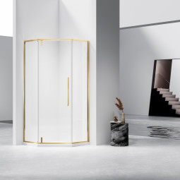 Душевой уголок Vincea Slim-N 90х90 VSP-4SN900CLG брашированное золото