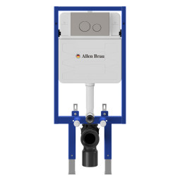 Инсталляция для унитаза Allen Brau Pneumatic Pro 9.11103.20 с кнопкой 9.20A01.BN никель браш