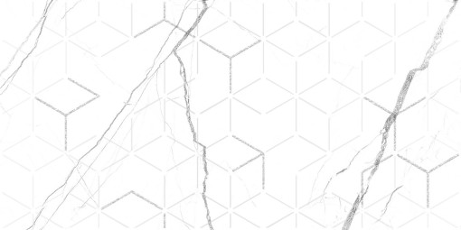 Декор Global Tile Siluet Белый 25x50