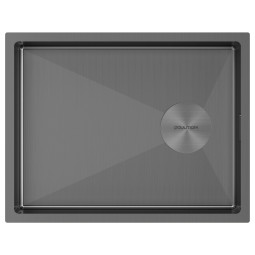 Кухонная мойка Paulmark Next-slim 54 Uni 54х42 PM215442-GM вороненая сталь