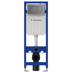 Инсталляция для унитаза Allen Brau Pneumatic Slim 9.11102.20 с кнопкой 9.20006.GR графит
