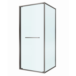 Душевой уголок Cezares Lux 100х90 LUX-AH-FS-1-90/100-C-GM оружейная сталь