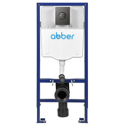 Инсталляция для унитаза Abber AC0108 с кнопкой AC0126NG оружейная сталь
