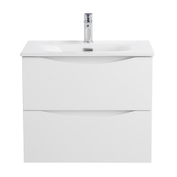 Тумба с раковиной BelBagno Marino-Cer-N 70 MARINO-CER-N-700-2C-SO-BL-P Bianco Lucido