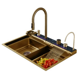 Кухонная мойка Cerutti Gloria Pro nano Gold 75х46 11109