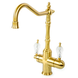 Смеситель для кухни Boheme Medici Ripresa 111-CRST с ручкой Cristal