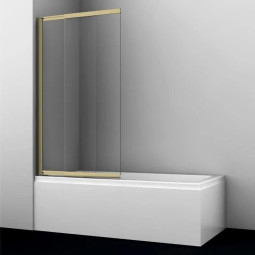 Шторка для ванны WasserKRAFT Schunter 140х100 82S02-100WS Fixed золото