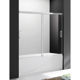 Шторка для ванны Cezares Tandem Soft VF2 180/145 C Cr прозрачное стекло, профиль хром IV