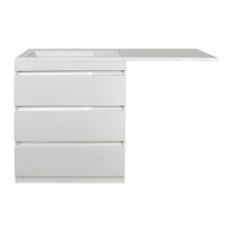 Тумба под раковину Style Line Даллас 140 3 ящика Люкс Plus белая