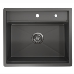 Кухонная мойка Granula Kitchen Space 60х51 KS-6051 графит матовый