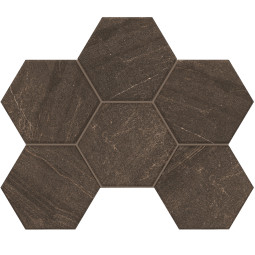 Мозаика Estima Gabbro Brown GB04 Hexagon Непол. 25x28,5