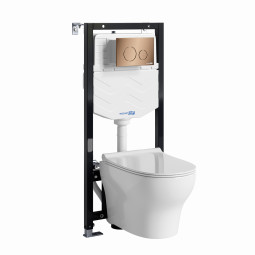 Унитаз с инсталляцией WasserKRAFT Aller 10TLT.010.ME.RG02.H001