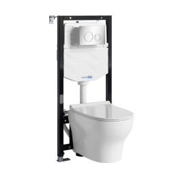 Унитаз с инсталляцией WasserKRAFT Aller 10TLT.010.ME.CH02.H001